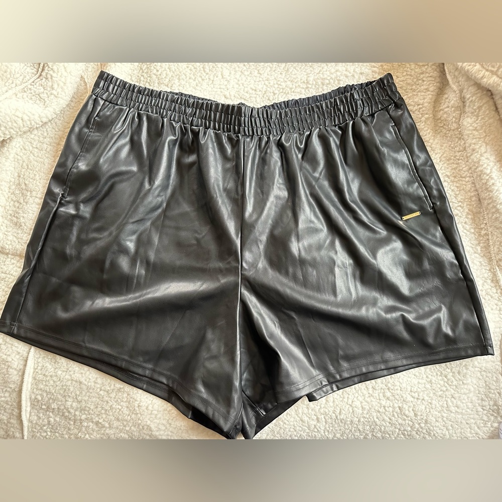 Fabletics faux leather shorts